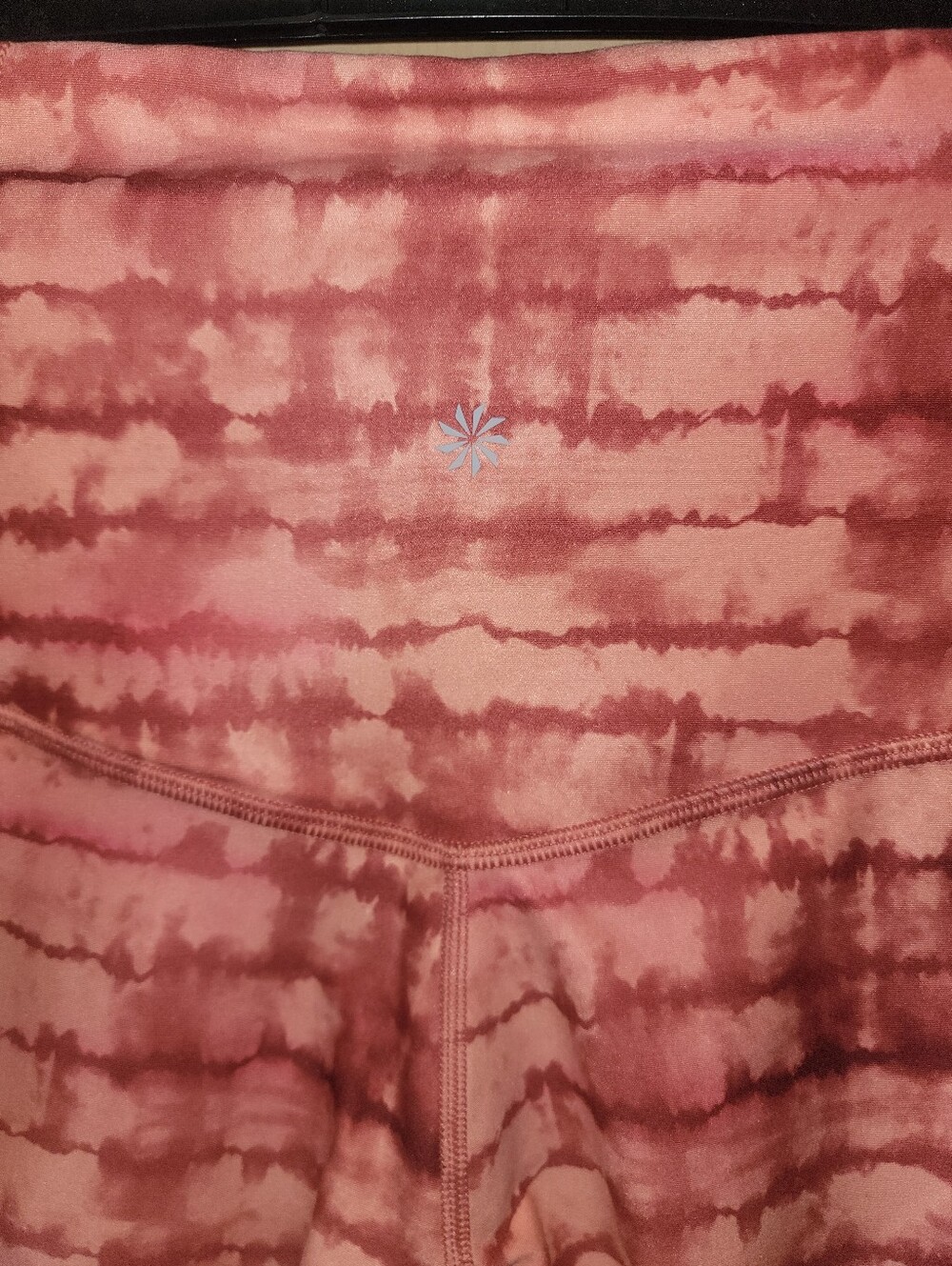 NWT Athleta Orange Capri Workout Pants Tie Dye Womens Plus Sz 1X - Picture 8 of 9